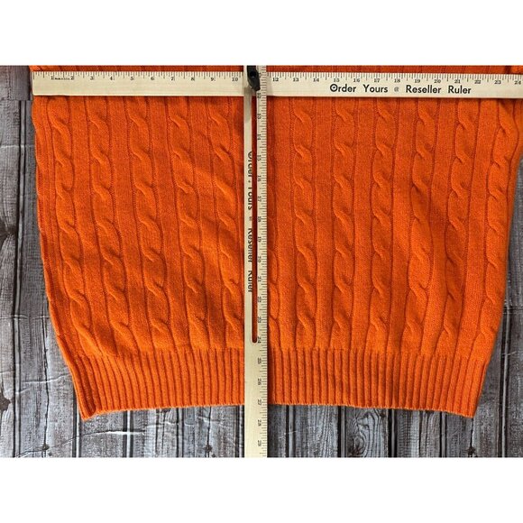Polo Ralph Lauren 100% Cashmere Cable Sweater Size 2XL color orange NWT mspr 498 - Picture 6 of 8